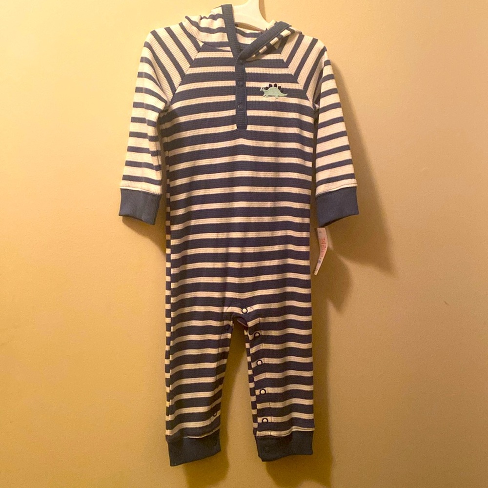 NWT- Just one you by carters striped Dino outfit 12 months